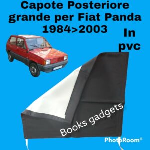 Per Fiat Panda dal 1986>2002 Capote Grande Posteriore Cappotta Cappottina Nera in pvc