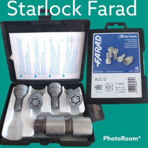 Per Fiat 500X dal 11.2012> Kit Bulloni Antifurto Starlock Farad per Cerchi in Lega Originali