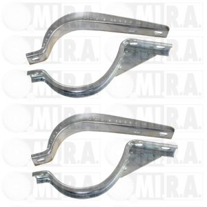 Kit staffe fissaggio marmitta (4 pz) 2 superiori 2 inferiori per Fiat 126 Ricambi per Auto d'epoca