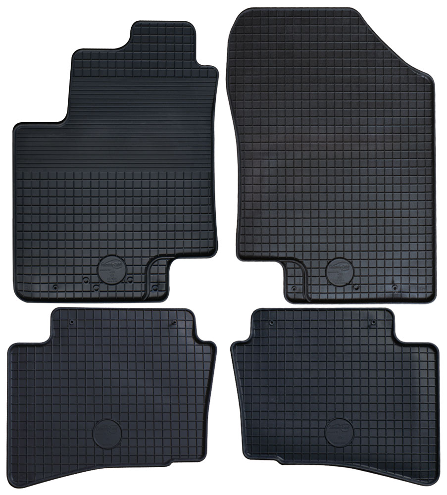 Set 4 Tappetini Auto in Gomma su Misura Per HYUNDAI i20 I 3/5p. 2008>2014 (PB)