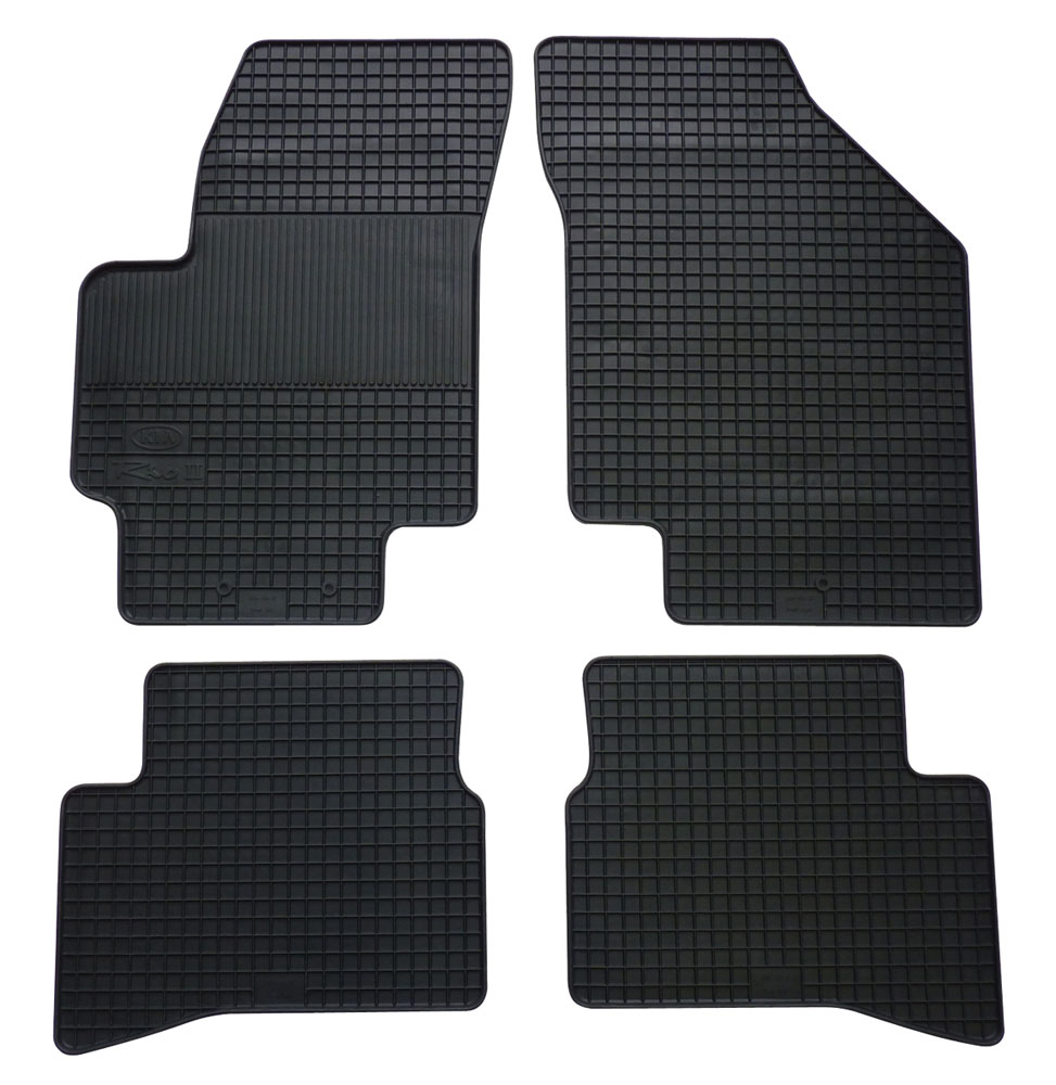 Set 4 Tappetini Auto in Gomma su Misura Compatibile con KIA Rio II JB 2005>2011