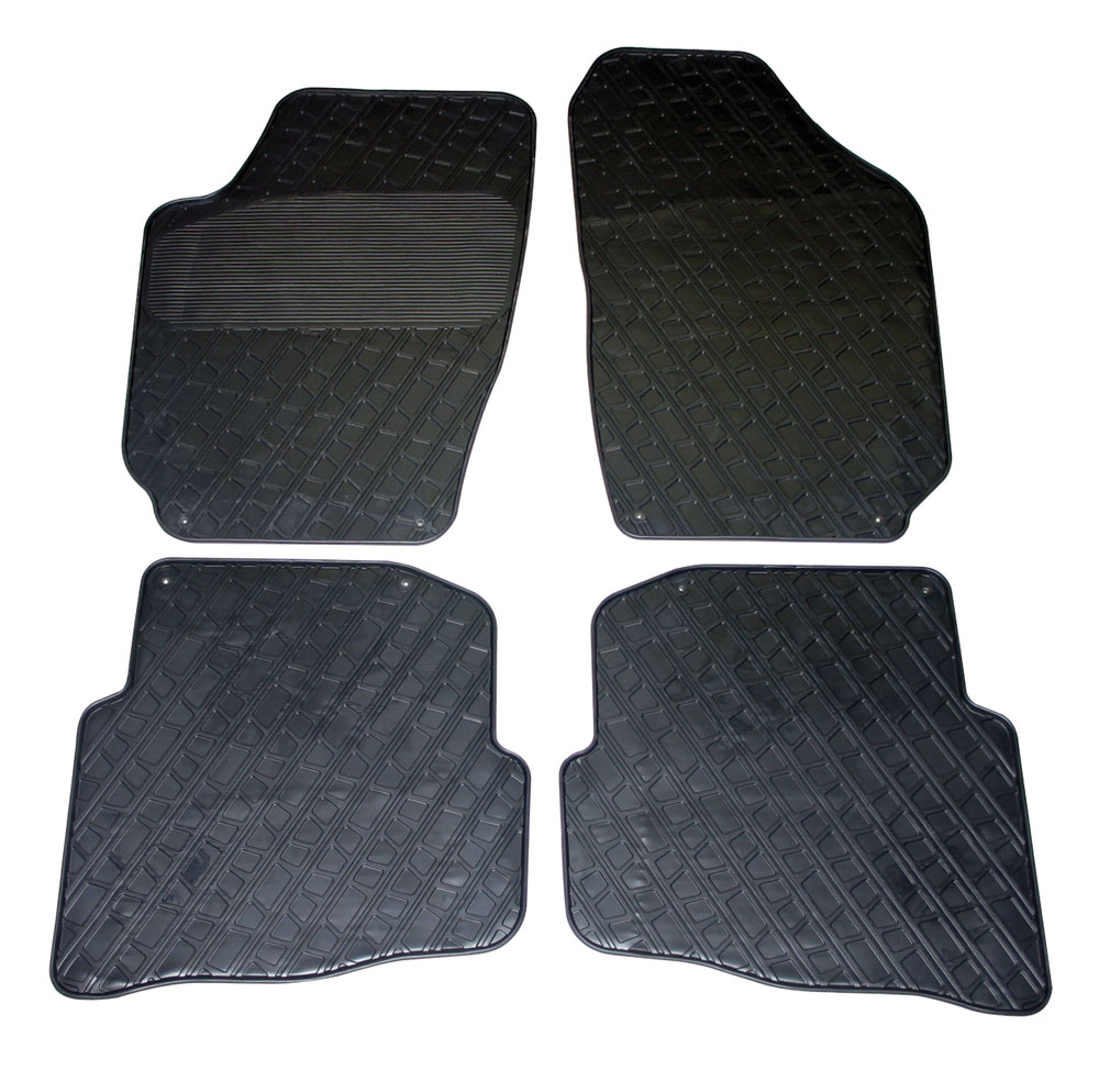 Set 4 Tappetini Auto Gomma su Misura Per SKODA Fabia I 6Y2, 6Y3, 4/5p 1999>2007