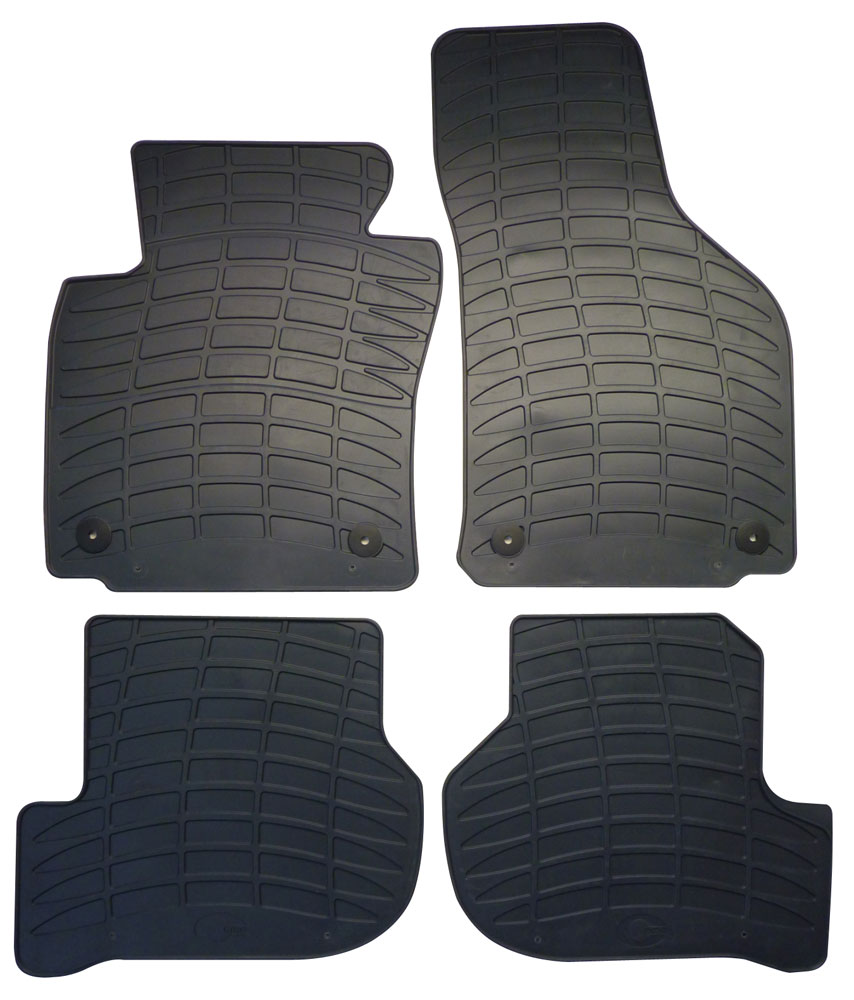 Set 4 Tappetini Gomma Su Misura Per SKODA Octavia II 5p. e wagon 04>13 (1Z3, 1Z5