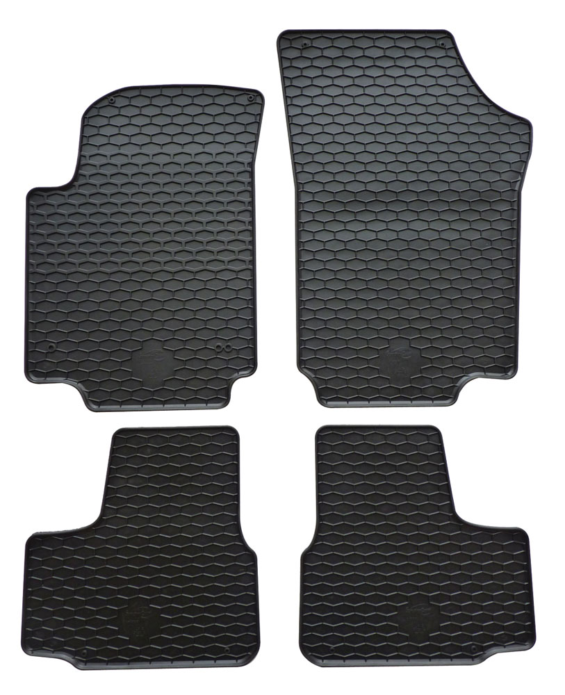 Set 4 Tappetini in Gomma Su Misura Per SKODA Citigo dal 2011>2019