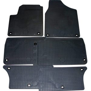 Set 6 Tappetini Auto in Gomma Per SEAT Alhambra I 1996>2010 7 posti (7V8, 7V9)
