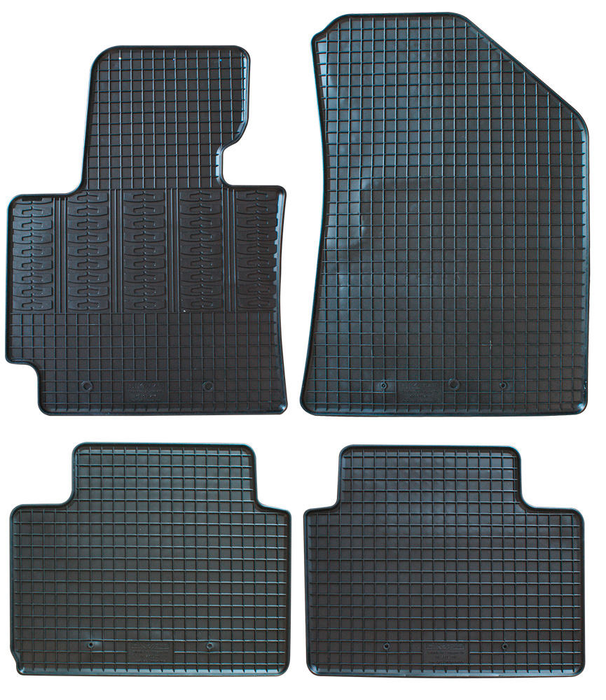 Set 4 Tappetini Auto in Gomma su Misura Per KIA Soul II dal 2014>2020 (PS)