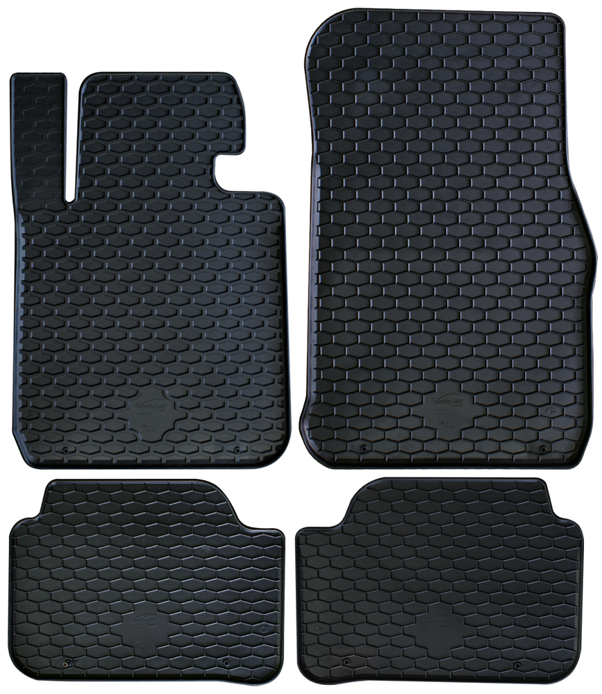 Set 4 Tappetini Auto in Gomma su Misura Per BMW Serie 1 3p. 12>17, 17> (F21)