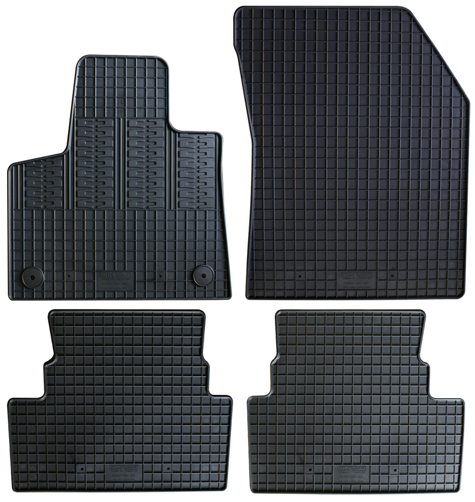 Set 4 Tappetini Auto in Gomma su Misura Per KIA Rio III dal 2011>2017 (UB)