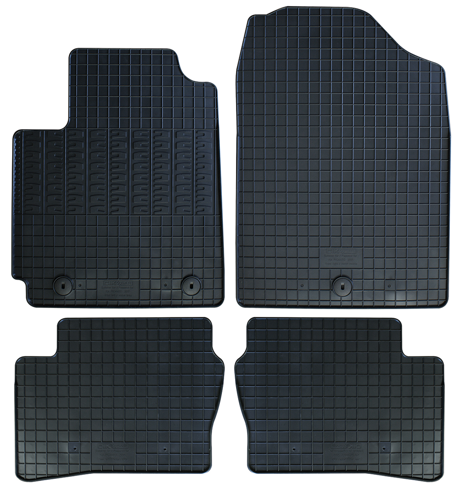 Set 4 Tappetini Auto in Gomma su Misura Per KIA Picanto III dal 2017> (JA)