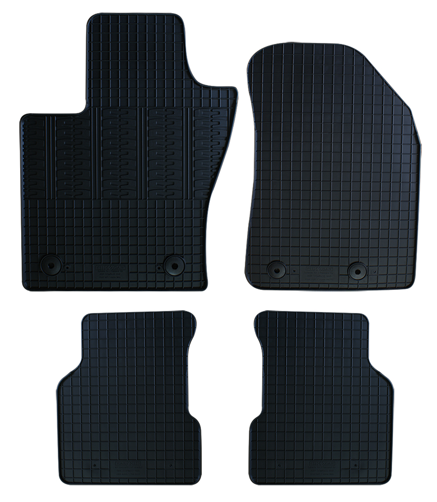 Set 4 Tappetini in Gomma su Misura Per JEEP Compass 2017> (MP, M6)