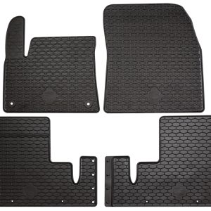 Set 4 Tappetini in Gomma su Misura Per PEUGEOT Rifter 5 posti 2018> (fix tondo)