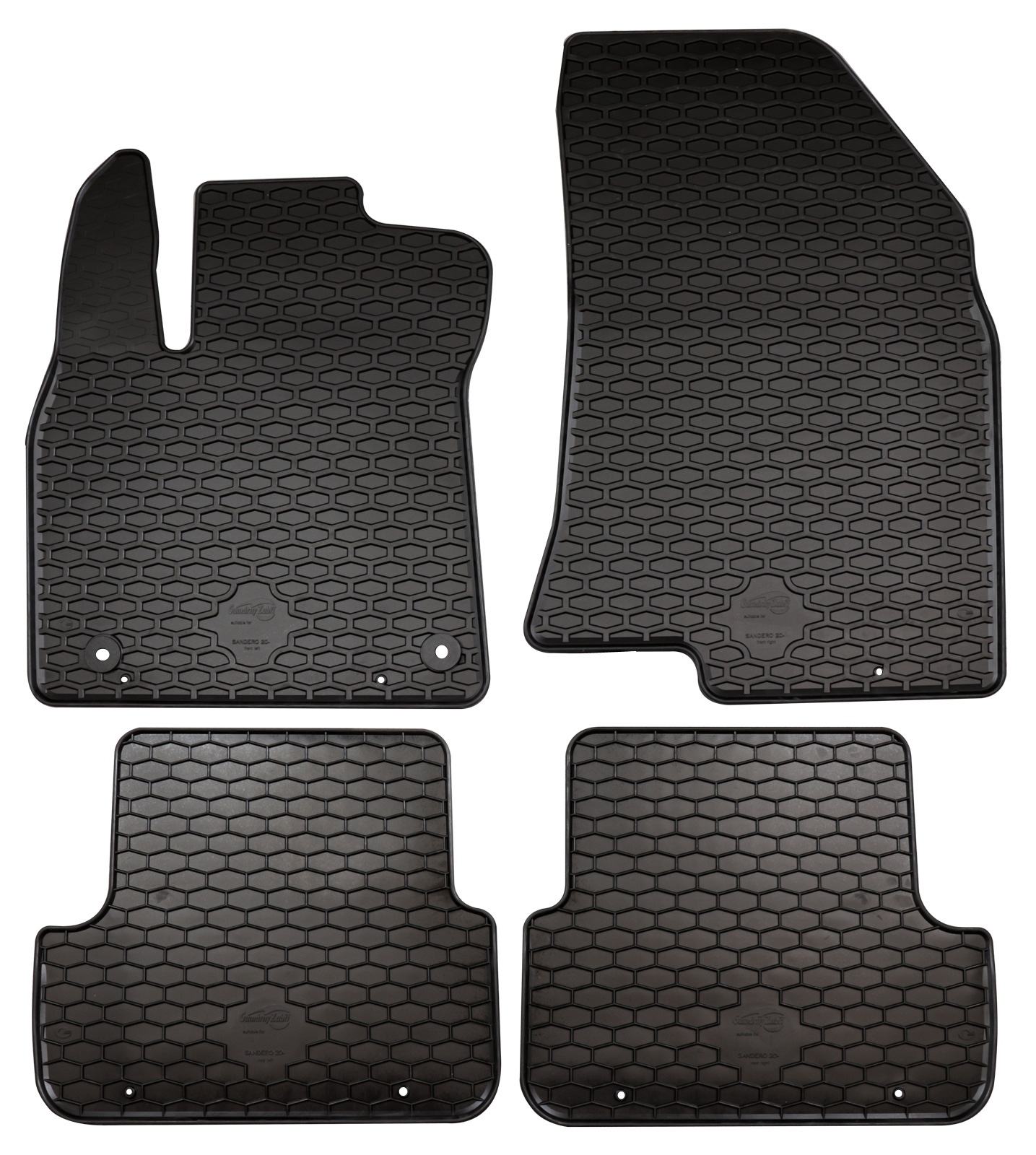 Set 4 Tappetini in Gomma su Misura Per DACIA Sandero III / Sandero Stepway 2020>