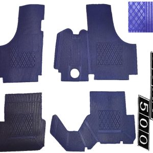 Per Fiat 126 Auto D'epoca Serie 4 Pz Tappeti Tappetini BLU in Gomma su Misura