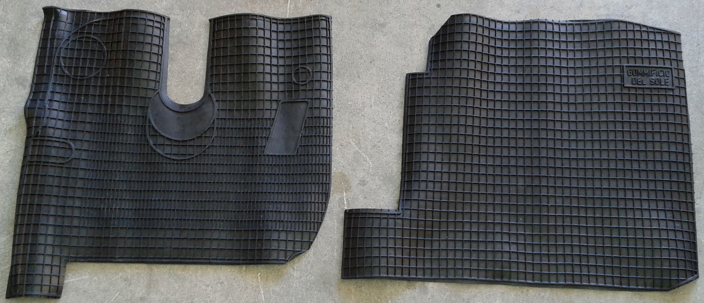 Per Fiat Iveco Stralis Set 2 Tappeti Tappetini in Gomma Su Misura Nuovi