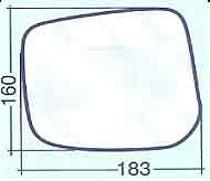 Per Mitsubishi L 200 09.1996>04.2005 Vetro Dx per Specchietto Retrovisore