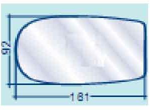 Per Fiat Punto dal 09.1999>2010 Vetro Sx=Dx Cromato per Specchietto Retrovisore