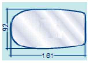 Per Fiat Punto dal 09.1999>2010 Vetro Sx=Dx Cromato per Specchietto Retrovisore