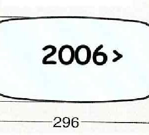 Per Nissan Cabstar dal 10.2006> Vetro Dx=Sx per Specchietto Retrovisore Misure 158x296