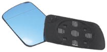 Per Bmw X5 E53 2002 2007 Vetro+Piastra Sx Asferico Termico Azz.per Retrovisore
