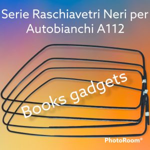 Per Autobianchi A112 Auto D'epoca Kit 4 pz Raschiavetri Raschiavetro in Alluminio Neri
