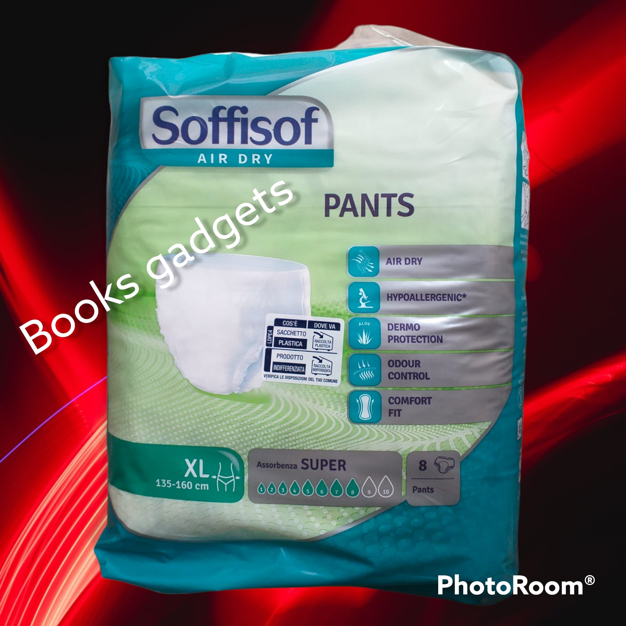 1 Pacco (8 Mutandine Tg.XL) Soffisof Pants Mutandina Super per Incontinenti