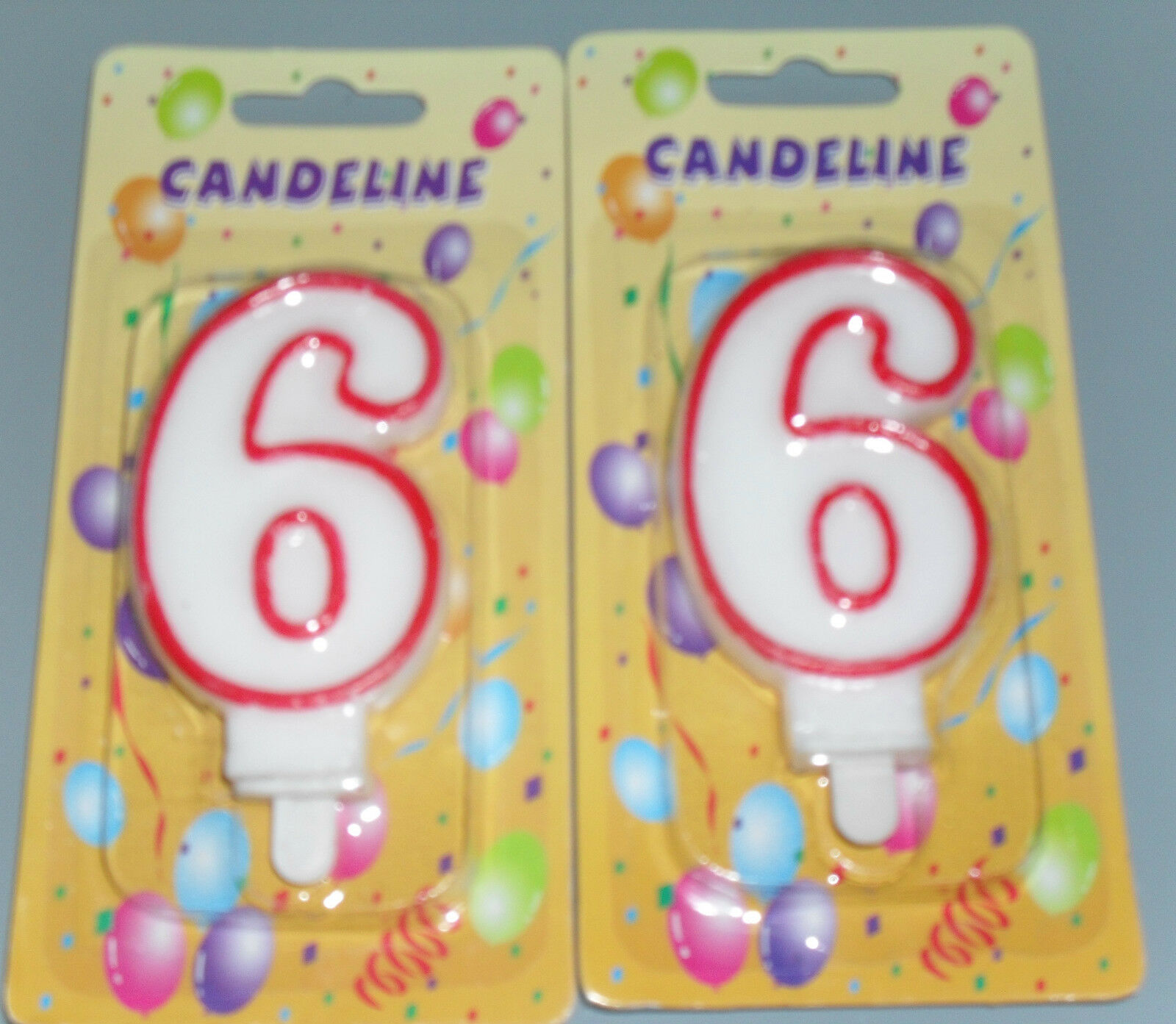 CANDELINA NUMERO 6 SEI PER TORTA FESTE ANIMAZIONE COMPLEANNO CANDELA