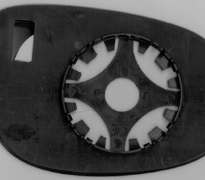 Per Fiat Idea dal 2010> Vetro+ Piastra Dx Curvo Cromato per Specchio Retrovisore