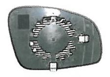 Per Skoda Fabia dal 2007 Vetro Dx Cromato per Specchietto Retrovisore