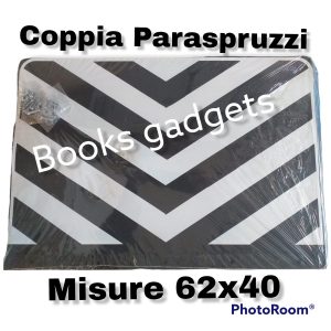 Coppia Paraspruzzi 62X40 Con Strisce Bianche e Nere Zebra per Autocarro