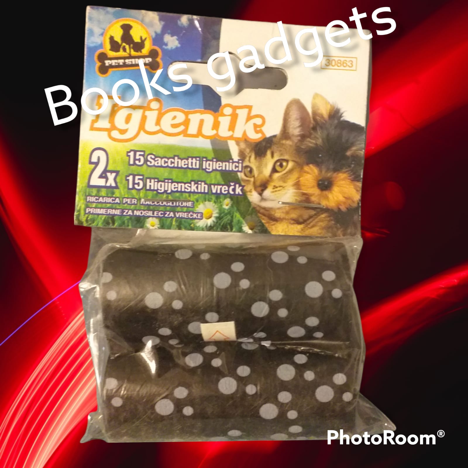 30 Sacchetti Igienici Bustine Plastica per Cani Gatti Animali
