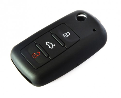 GUSCIO CHIAVE PER SEAT PER SKODA IN SILICONE NERO