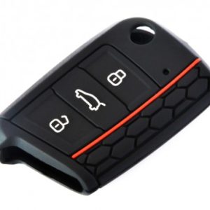 GUSCIO CHIAVE PER SEAT PER SKODA IN SILICONE NERO