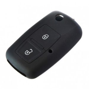 GUSCIO CHIAVE PER SEAT PER SKODA IN SILICONE NERO