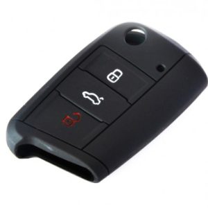 GUSCIO CHIAVE PER SEAT PER SKODA IN SILICONE NERO