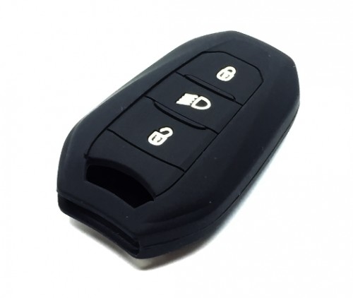 GUSCIO CHIAVE PER CITROEN PER PEUGEOT IN SILICONE NERO