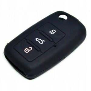 GUSCIO CHIAVE PER SEAT PER SKODA IN SILICONE NERO
