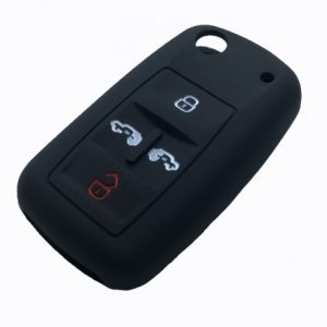 GUSCIO CHIAVE PER SEAT PER SKODA IN SILICONE NERO