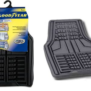 GOODYEAR Tappeto Tappetino Singolo Nero in Gomma Sagomabile Universale per Auto
