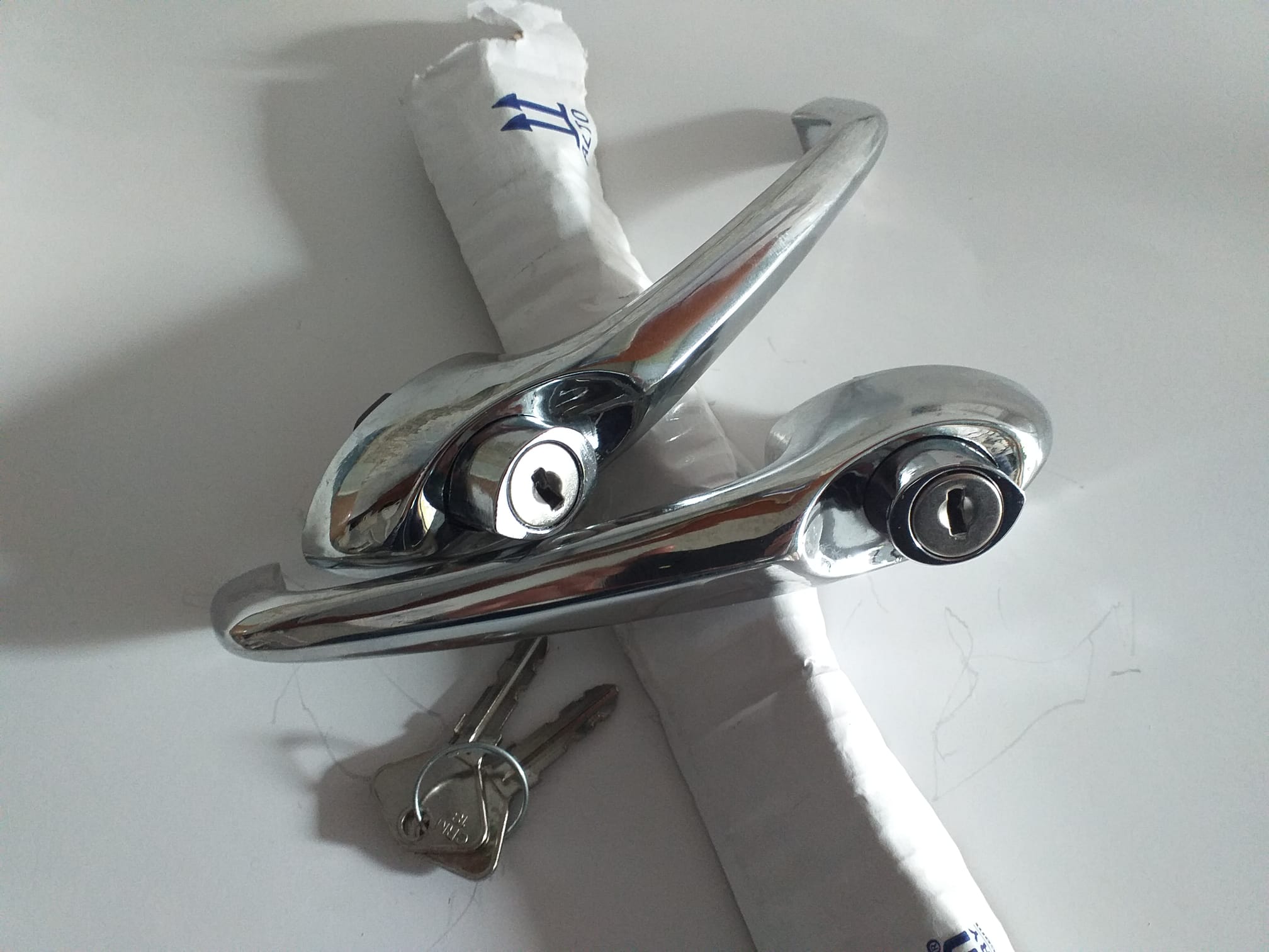 Per Fiat N3 Auto D'epoca Coppia Maniglie in Zama Cromata con Chiavi Nuove - immagine 5
