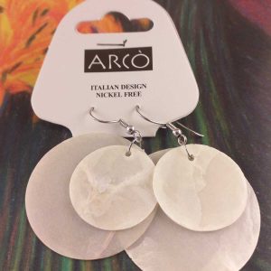Arcò Bijoux Orecchini in Resina Bianchi a Cerchi Bigiotteria di Qualità
