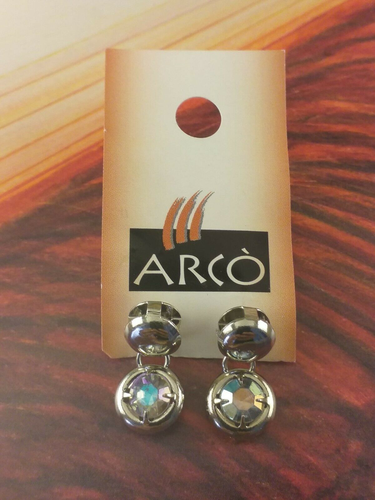Arcò Bijoux Orecchini Pendenti Met Rodio Colore Argento con Strass di Qualità