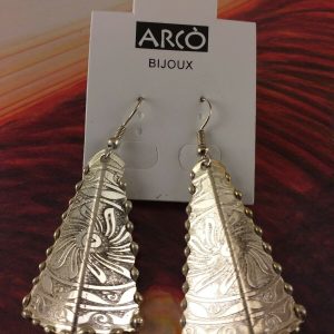 Arcò Bijoux Orecchini Pendenti Col.Argento Antico in Metallo Bigiotteria Qualità
