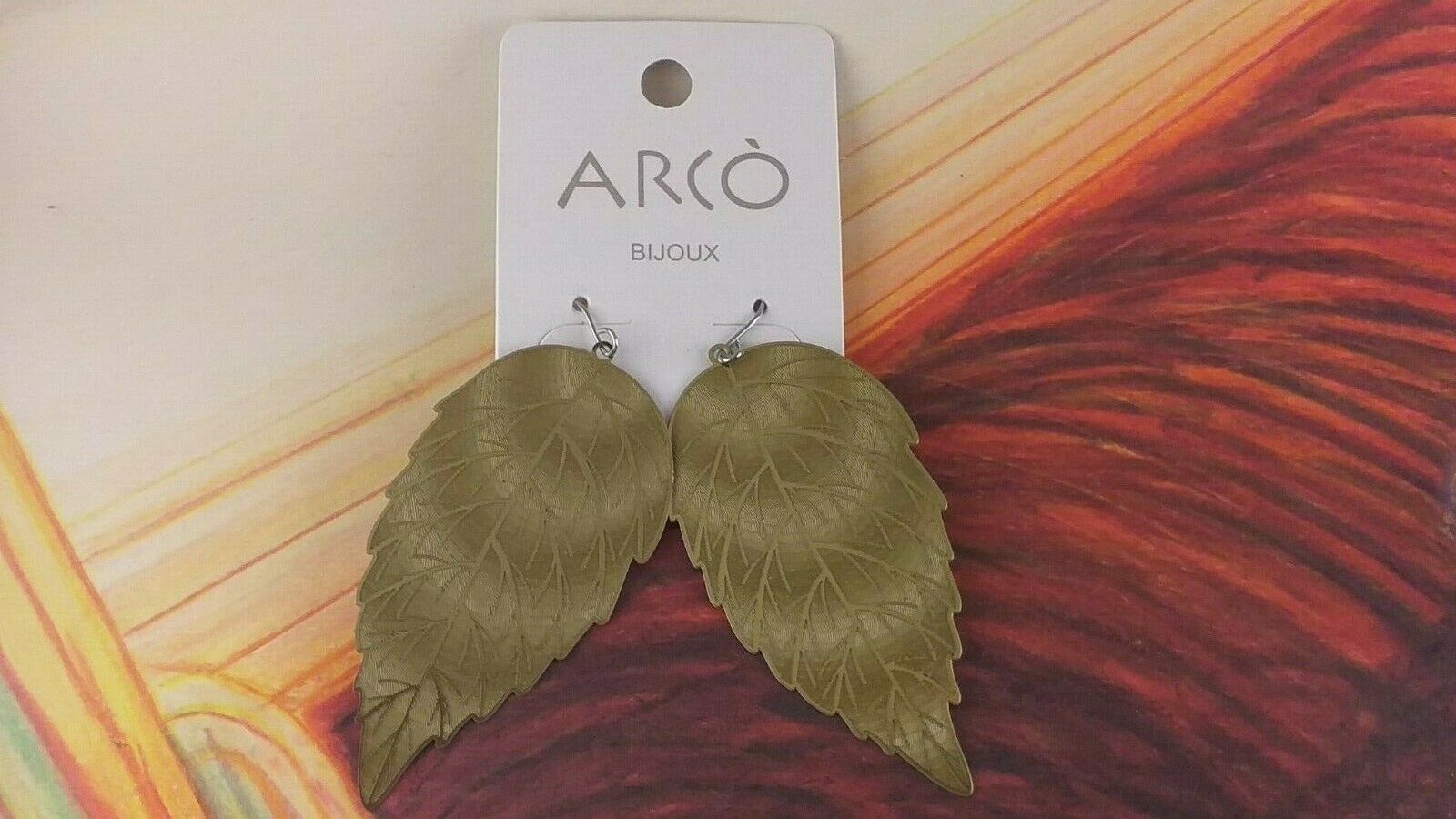 Arcò Bijoux Orecchini Pendenti Forma di Foglia Bigiotteria di Qualità