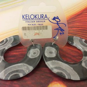 Kelokura Bijoux Orecchini Pendenti in Resina a Cerchio Bigiotteria di Qualitร