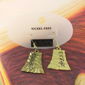 Arcò Bijoux Orecchini Pendenti Campana in Metallo Colore Oro Bigiotteria Qualità