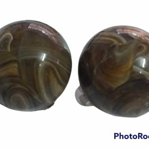 Arcò Bijoux Orecchini Donna con Clip Palla Sfumature Marroni Modello Classico