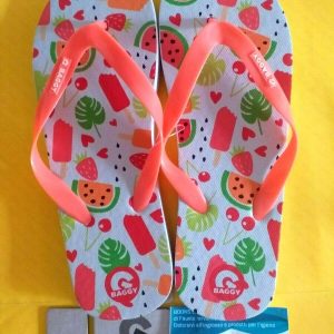 Baggy Infradito Bikini Ciabatte Frutta Mare Piscina Casual Donna Ragazza