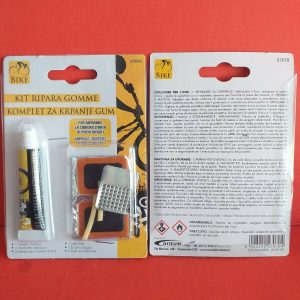 Kit Ripara Camera D'aria Bici Bicicletta con 2 Pezze + Mastice + Raschietto