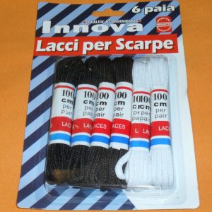 6 PAIA DI LACCI PER SCARPE CM 100 NERI BIANCHI MARRONI LACCIO SCARPA