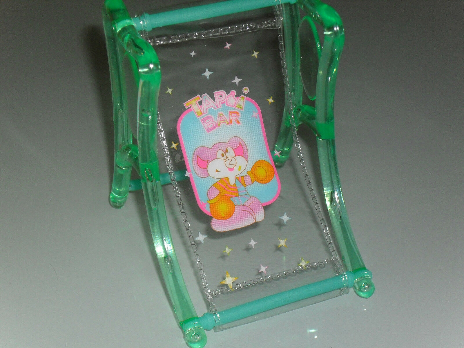 PORTA CELLULARE TELEFONINO DA SCRIVANIA SEDIA A SDRAIO SEDIOLINA VERDE PINGUINO